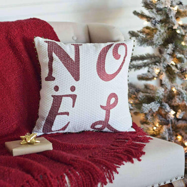 Vintage Stripe Noel Pillow 16x16 - The Fox Decor